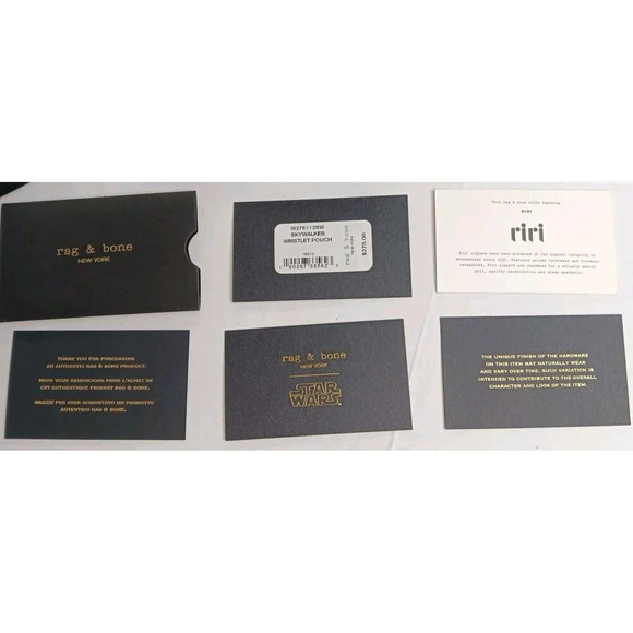 Rag & Bone Star Wars Silver Metallic Skywalker Wristlet Pouch & Dustbag Rare!! - Picture 3 of 16